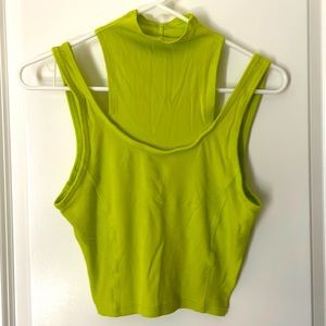 Unique cotton high neck crop top